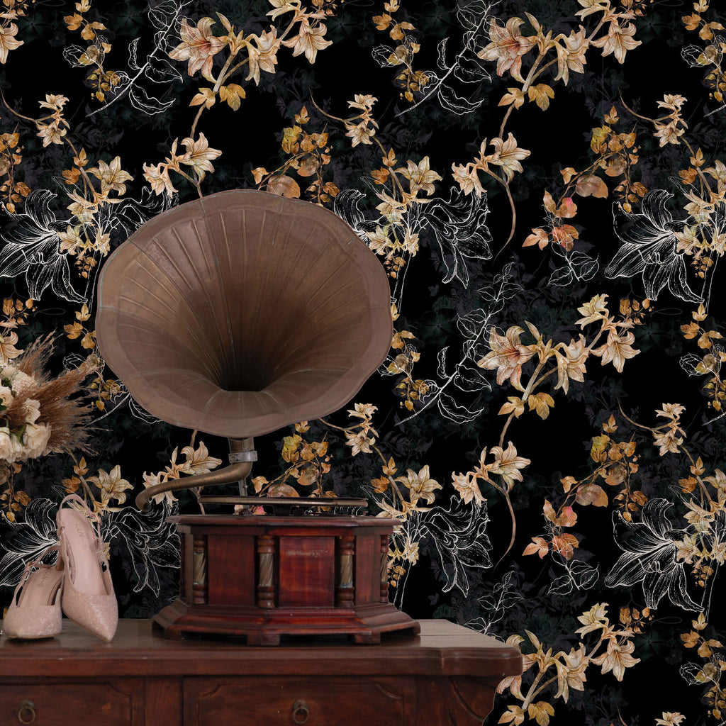 Autumn Floral Wallpaper | DeccoPrint