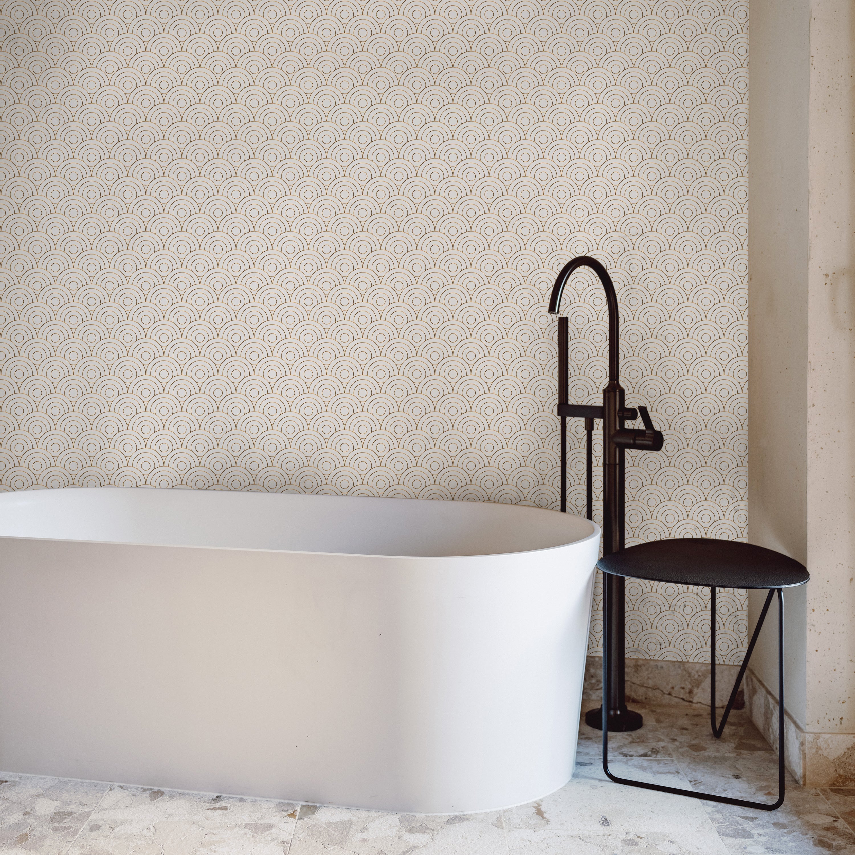 Deco Circles Peel and Stick Wallpaper, Removable Wallpaper, Traditional Wallpaper | DeccoPrint