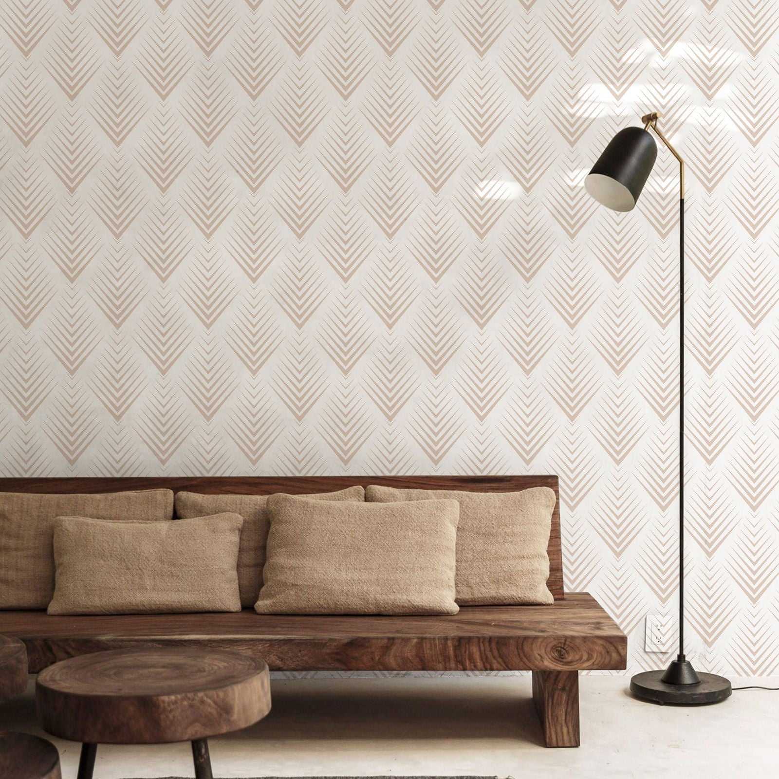 Chic Geometric Peel and Stick Wallpaper, Removable Wallpaper, Traditional Wallpaper | DeccoPrint