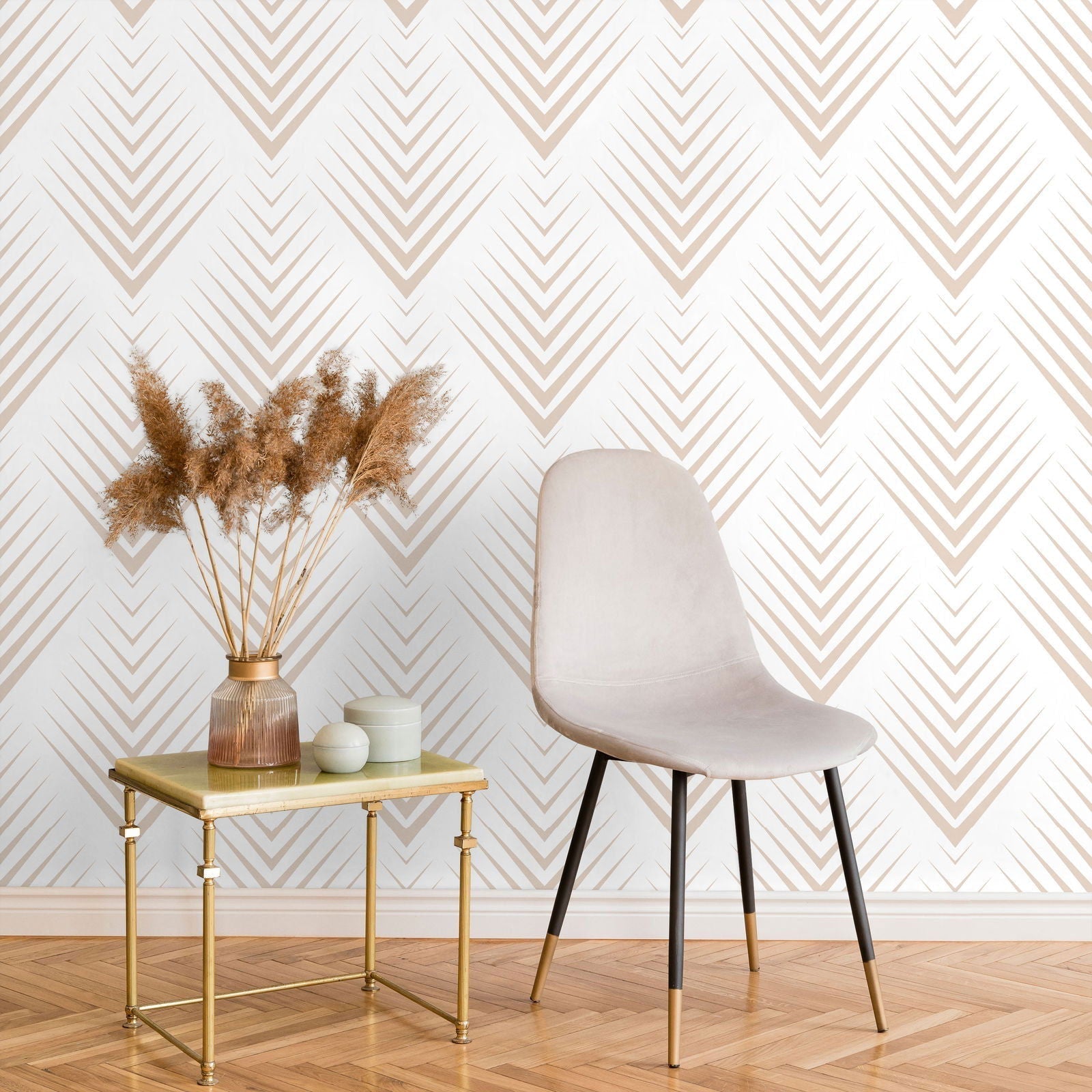 Chic Geometric Peel and Stick Wallpaper, Removable Wallpaper, Traditional Wallpaper | DeccoPrint
