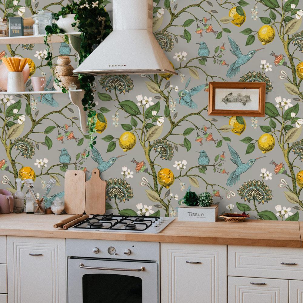 Blooming Garden Peel and Stick Wallpaper, Removable Wallpaper, Traditional Wallpaper | DeccoPrint