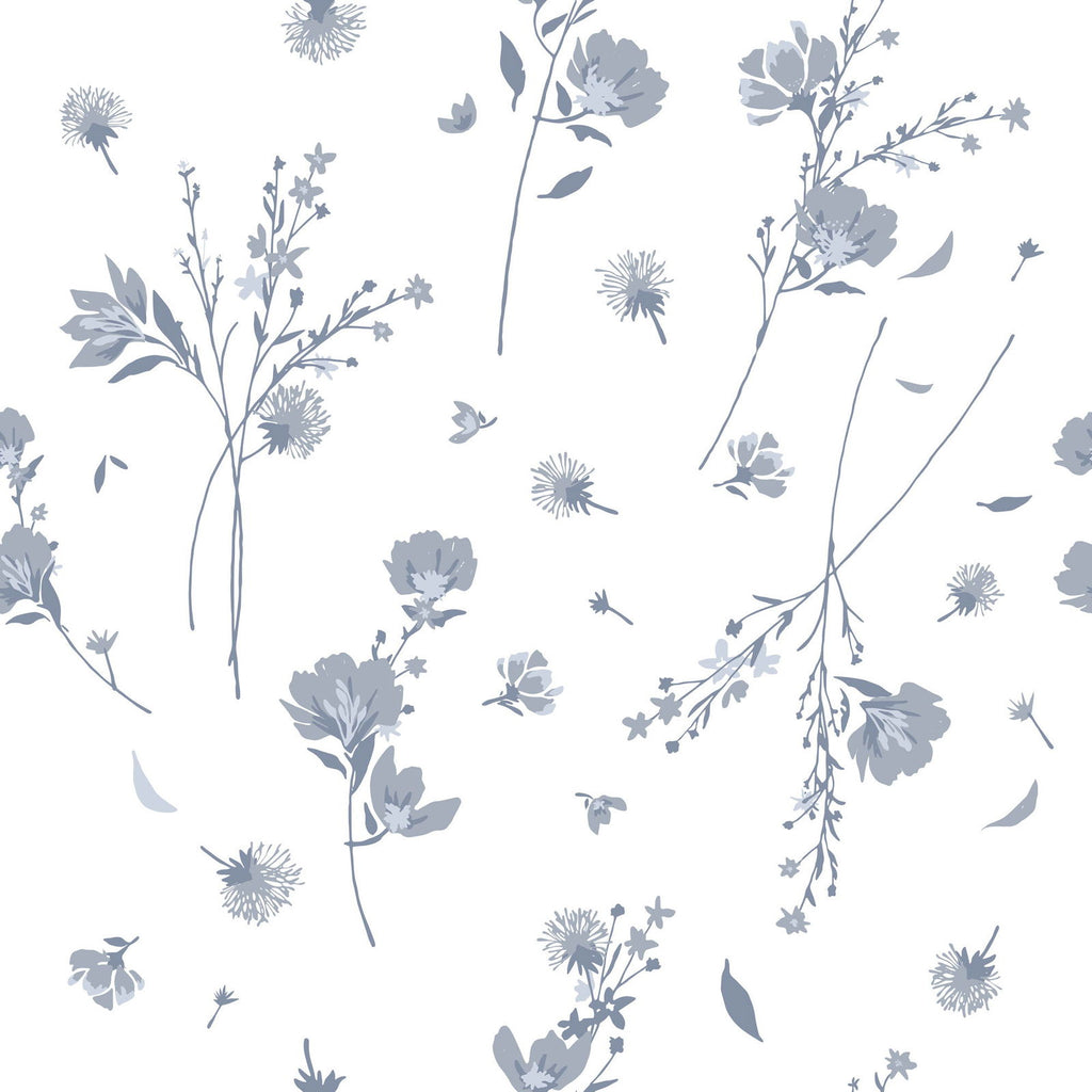 Blue Flowers Wallpaper - DeccoPrint