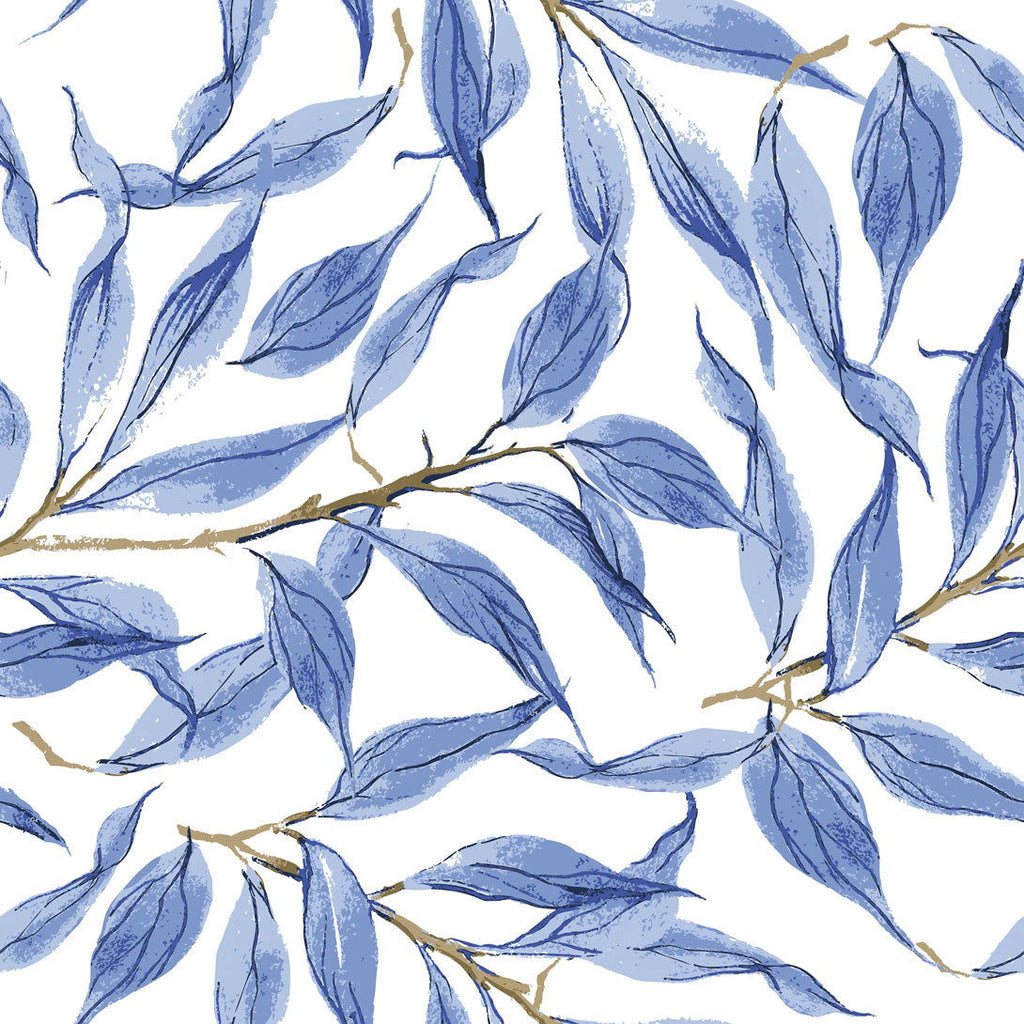 Blue Foliage Wallpaper - DeccoPrint