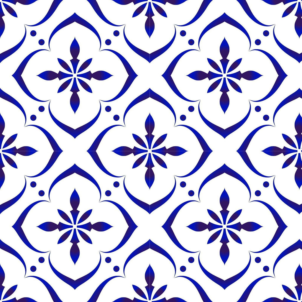 Blue Poppy Peel and Stick Wallpaper, Removable Wallpaper, Traditional Wallpaper | DeccoPrint