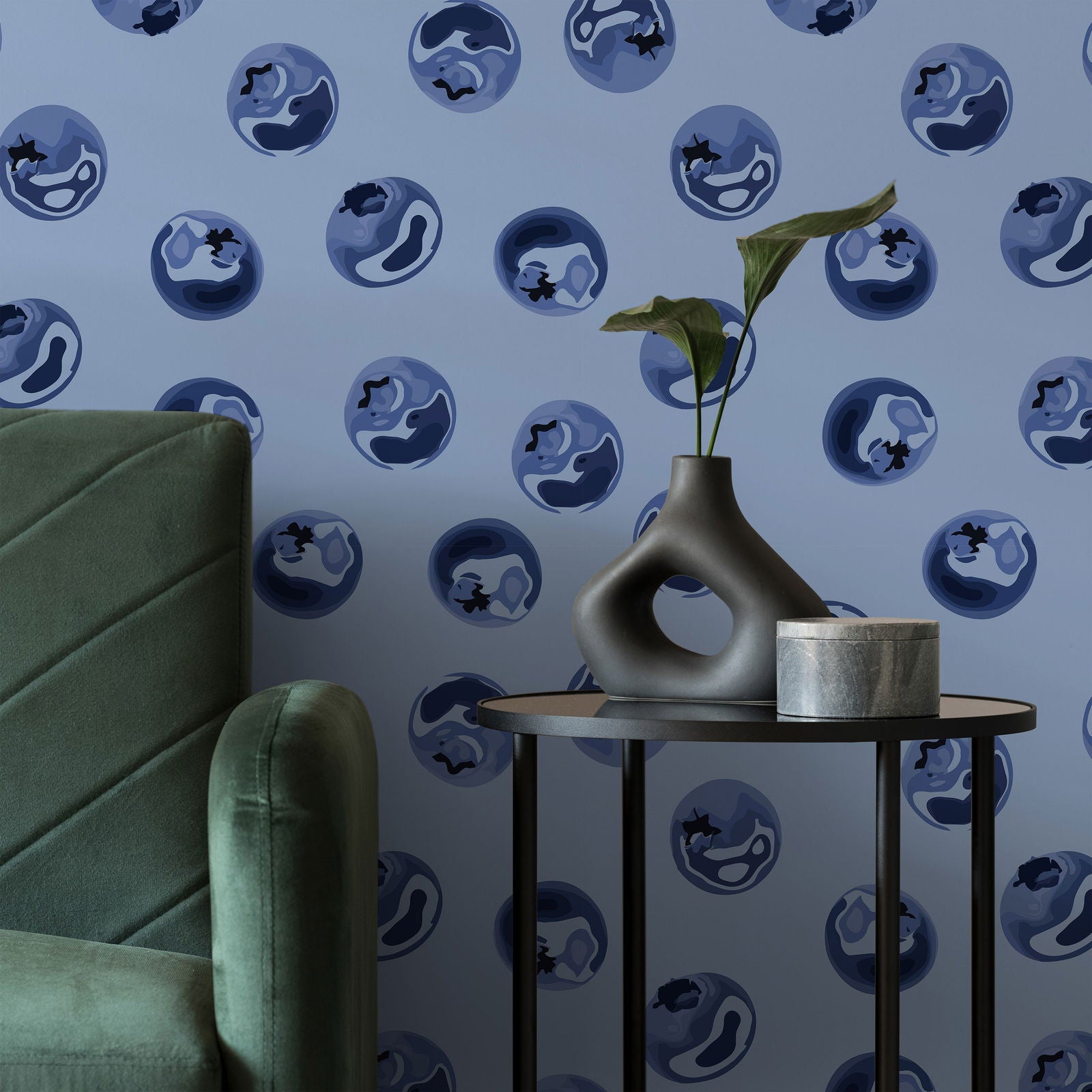 Blueberry Dream Peel and Stick Wallpaper, Removable Wallpaper, Traditional Wallpaper | DeccoPrint