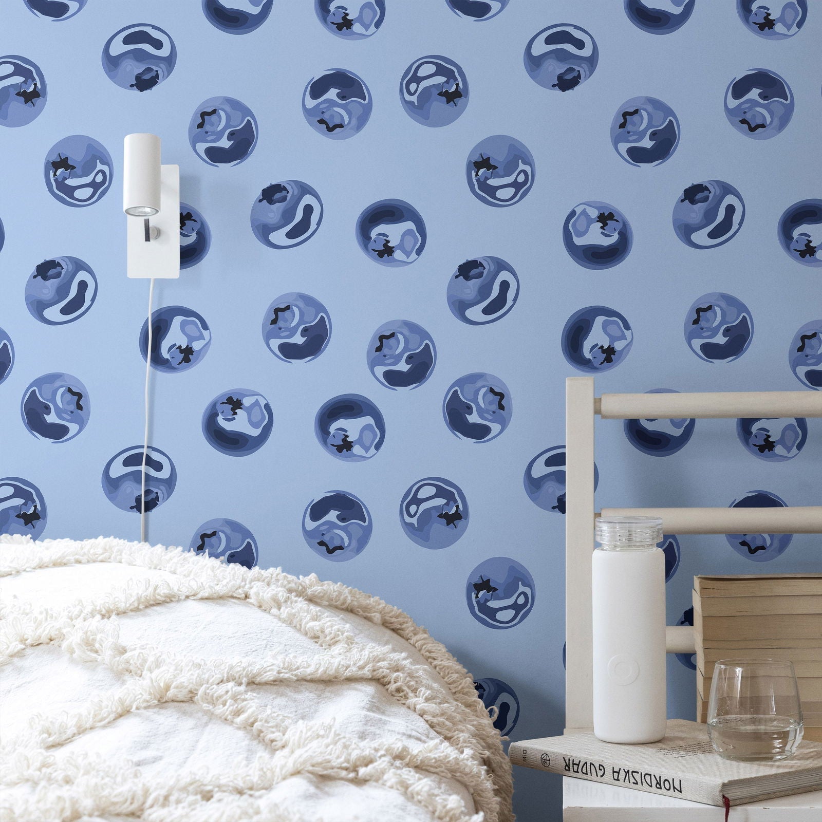 Blueberry Dream Peel and Stick Wallpaper, Removable Wallpaper, Traditional Wallpaper | DeccoPrint
