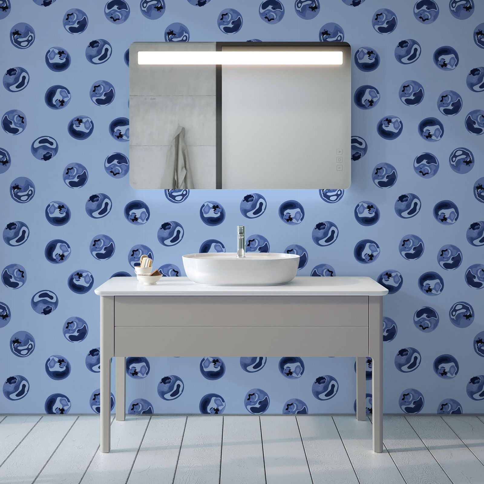 Blueberry Dream Peel and Stick Wallpaper, Removable Wallpaper, Traditional Wallpaper | DeccoPrint