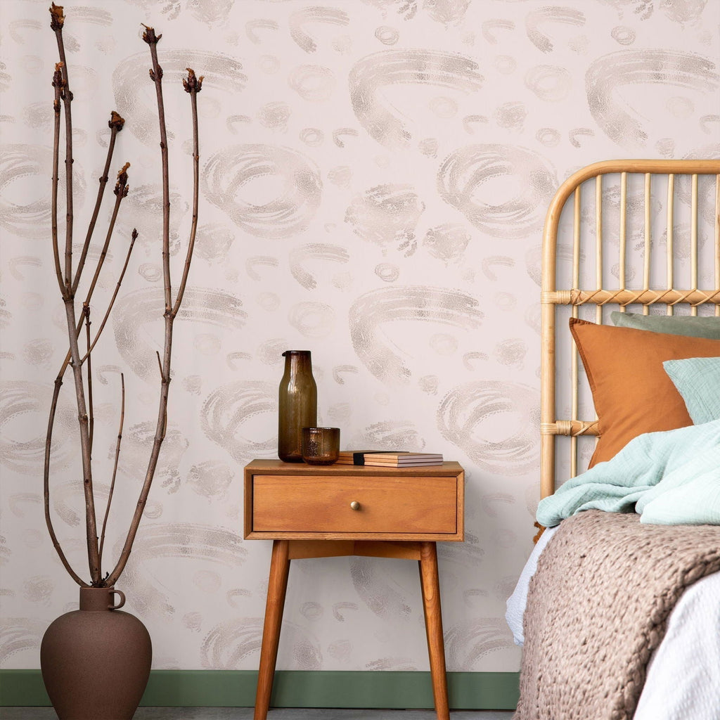 Blush Canvas Peel and Stick Wallpaper, Removable Wallpaper, Traditional Wallpaper | DeccoPrint