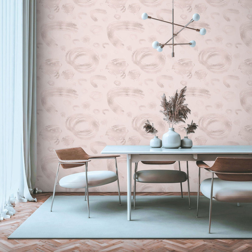 Blush Canvas Peel and Stick Wallpaper, Removable Wallpaper, Traditional Wallpaper | DeccoPrint