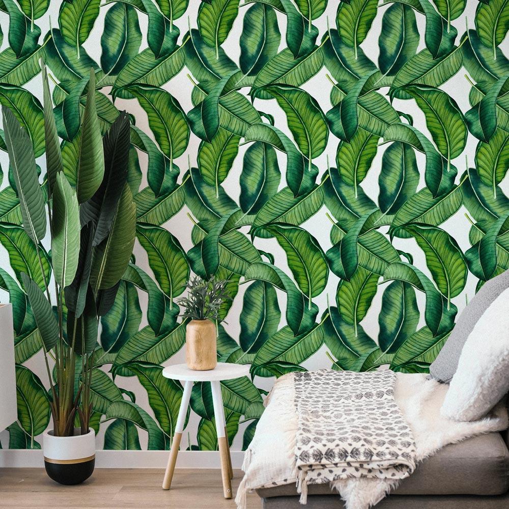 Botanical Leaves Peel and Stick Wallpaper, Removable Wallpaper, Traditional Wallpaper | DeccoPrint