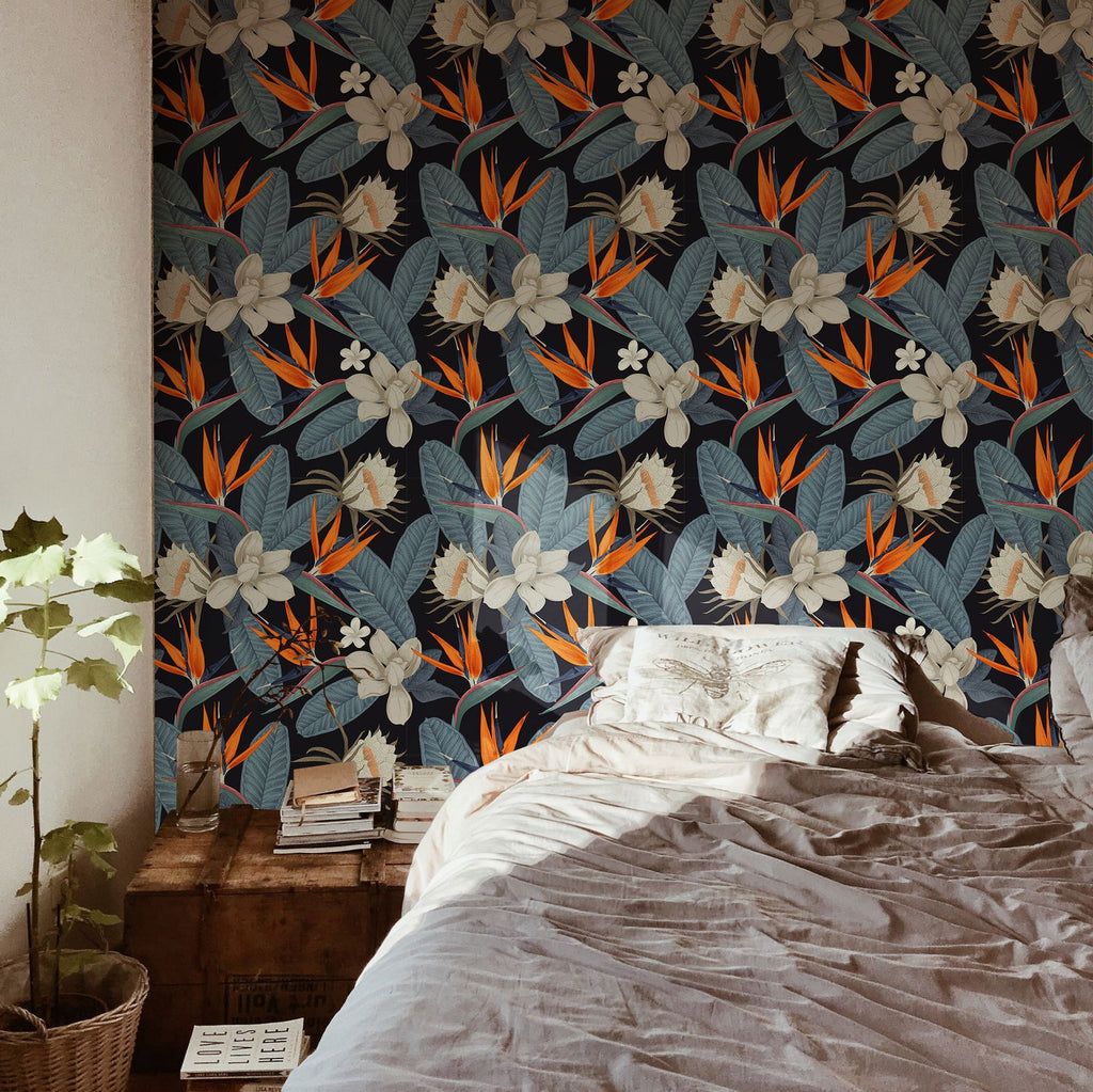 Branch of Strelitzia Wallpaper | DeccoPrint