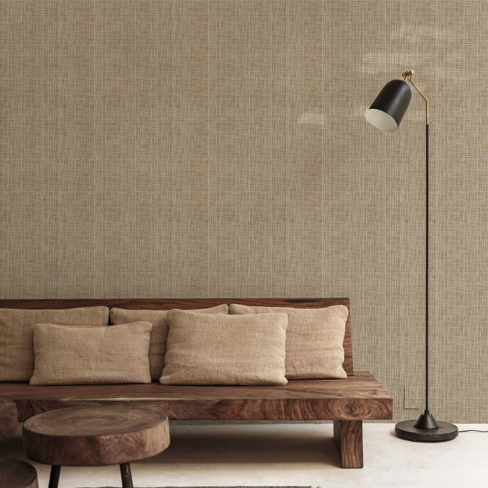Brown Plaid Peel and Stick Wallpaper, Removable Wallpaper, Traditional Wallpaper | DeccoPrint