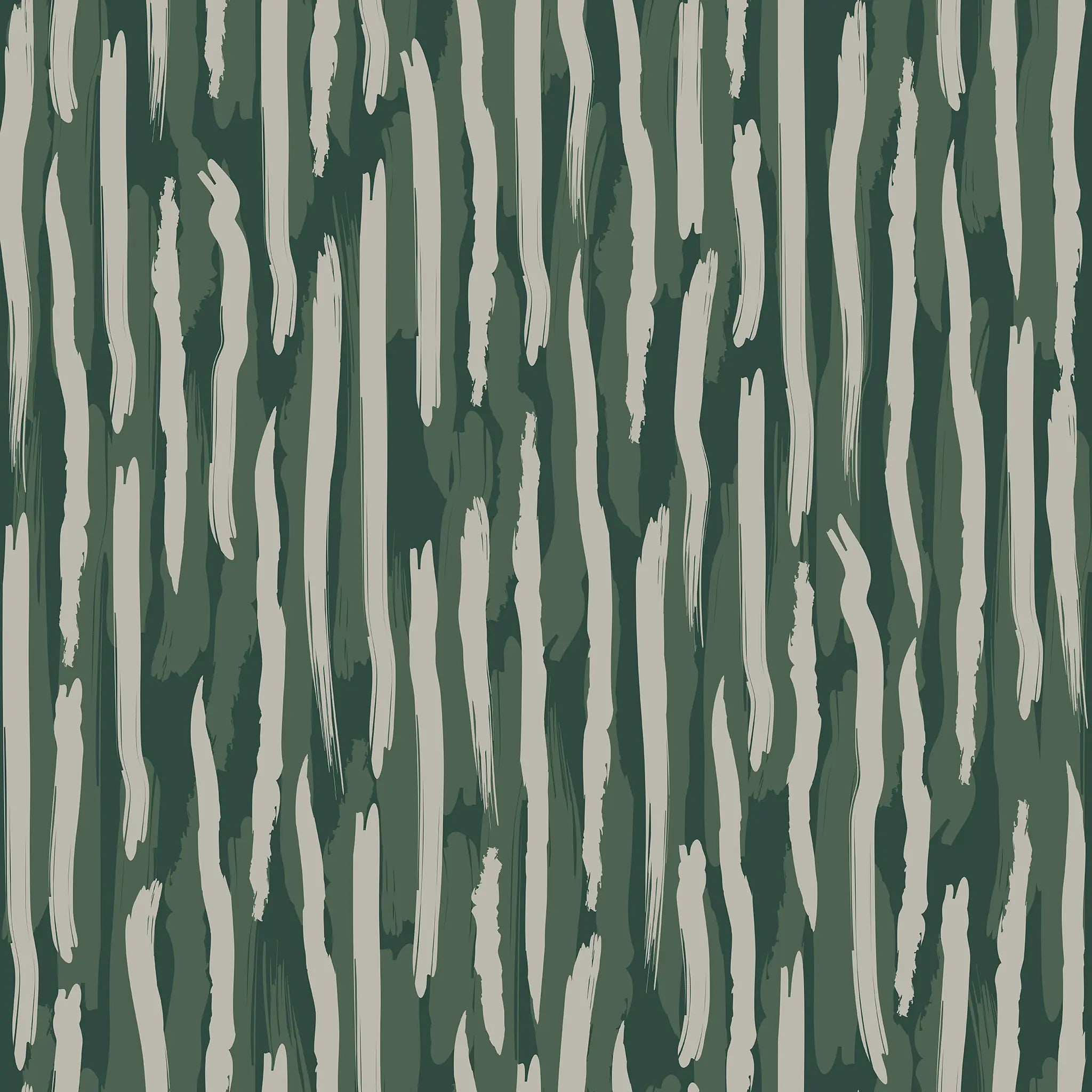 Pattern of vertical green and beige stripes on a green background