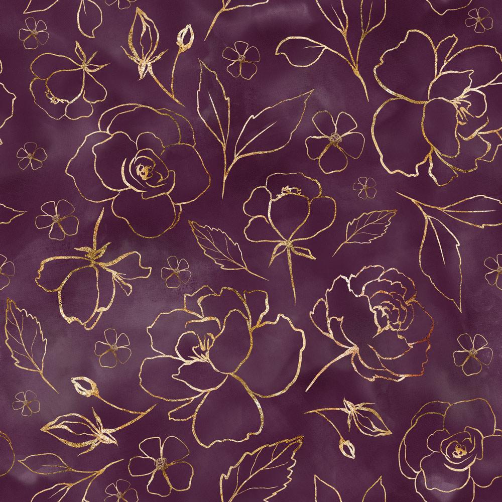 Burgundy Elegance Wallpaper | DeccoPrint