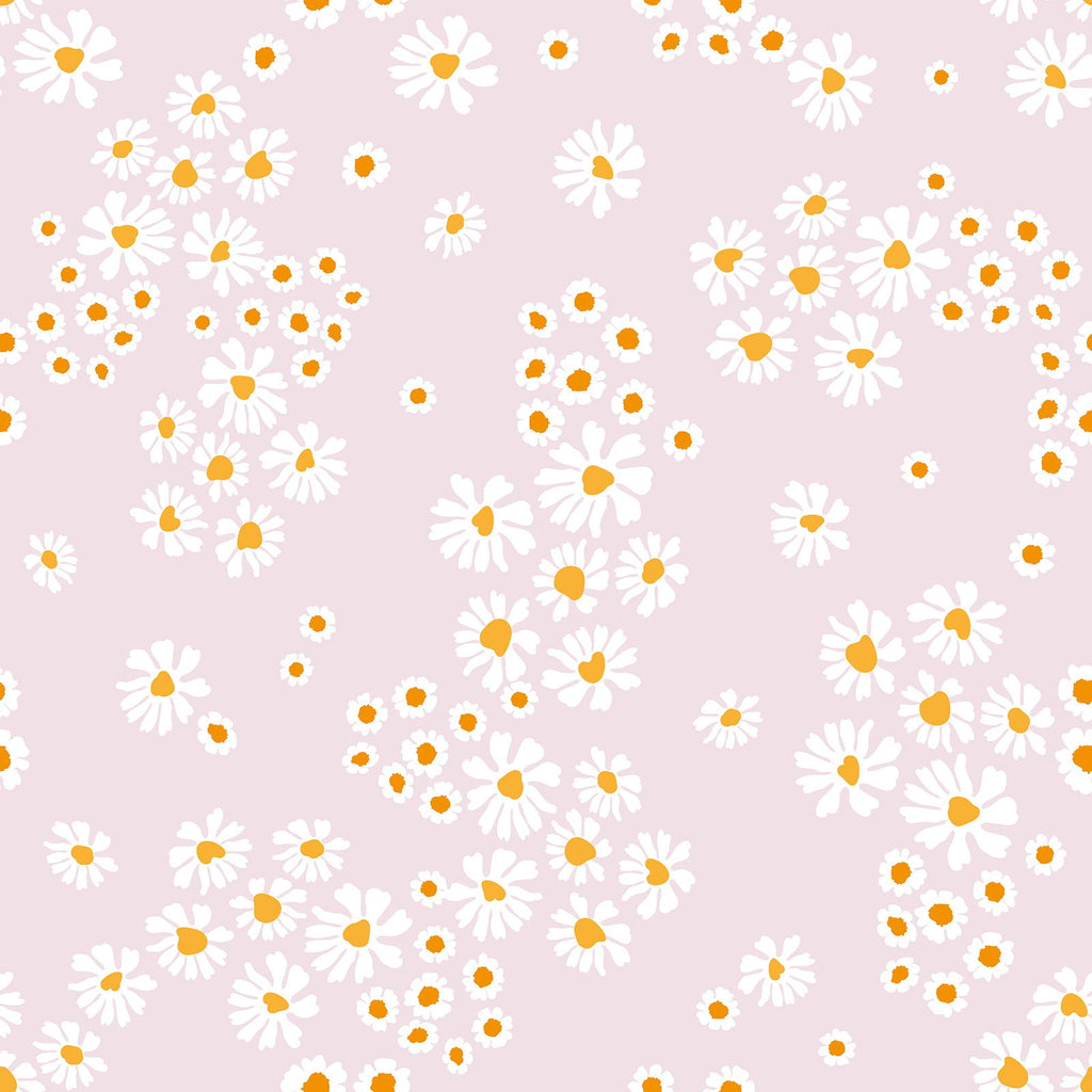 Chamomile Meadow Wallpaper - Pink | DeccoPrint