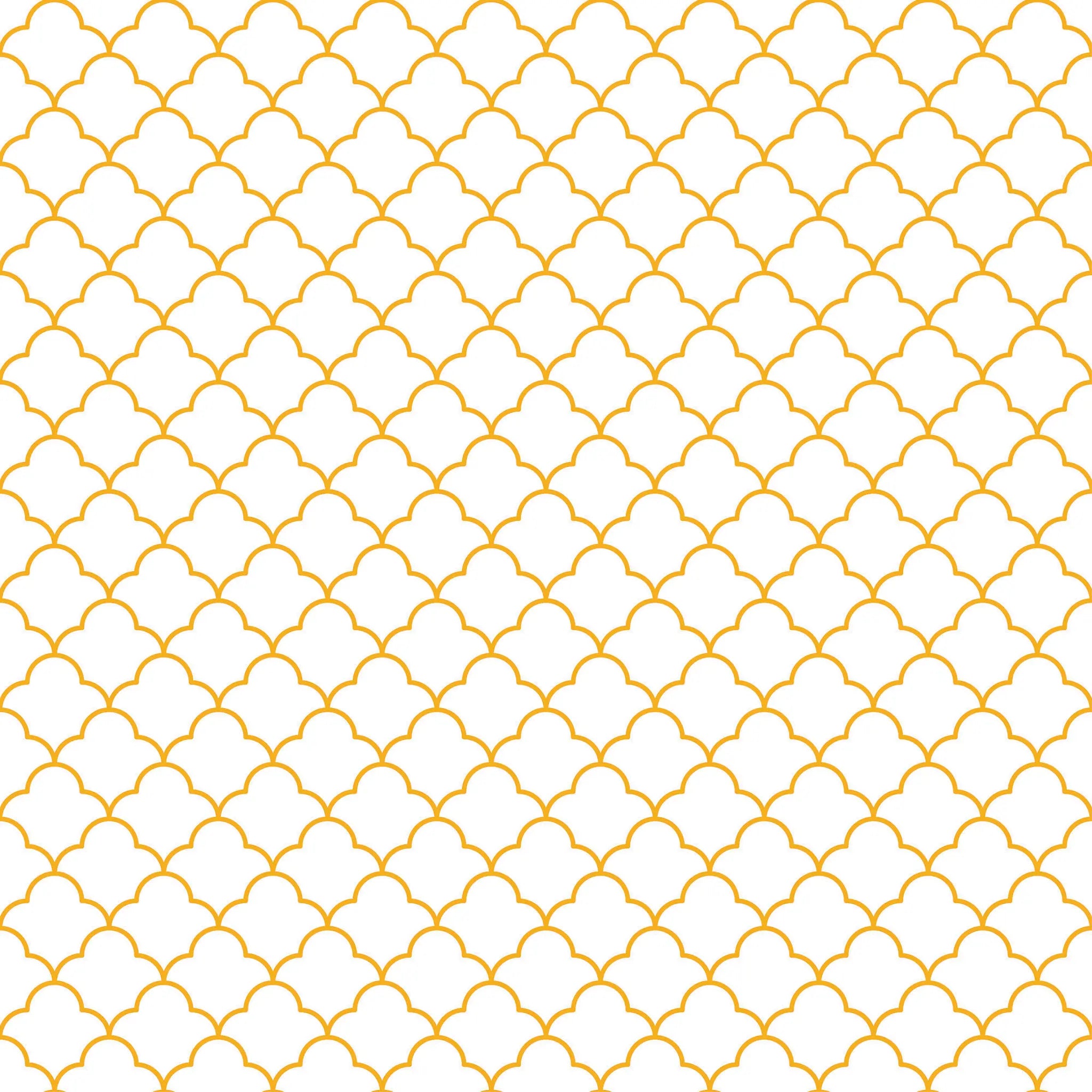 Yellow fish scale pattern on a white background