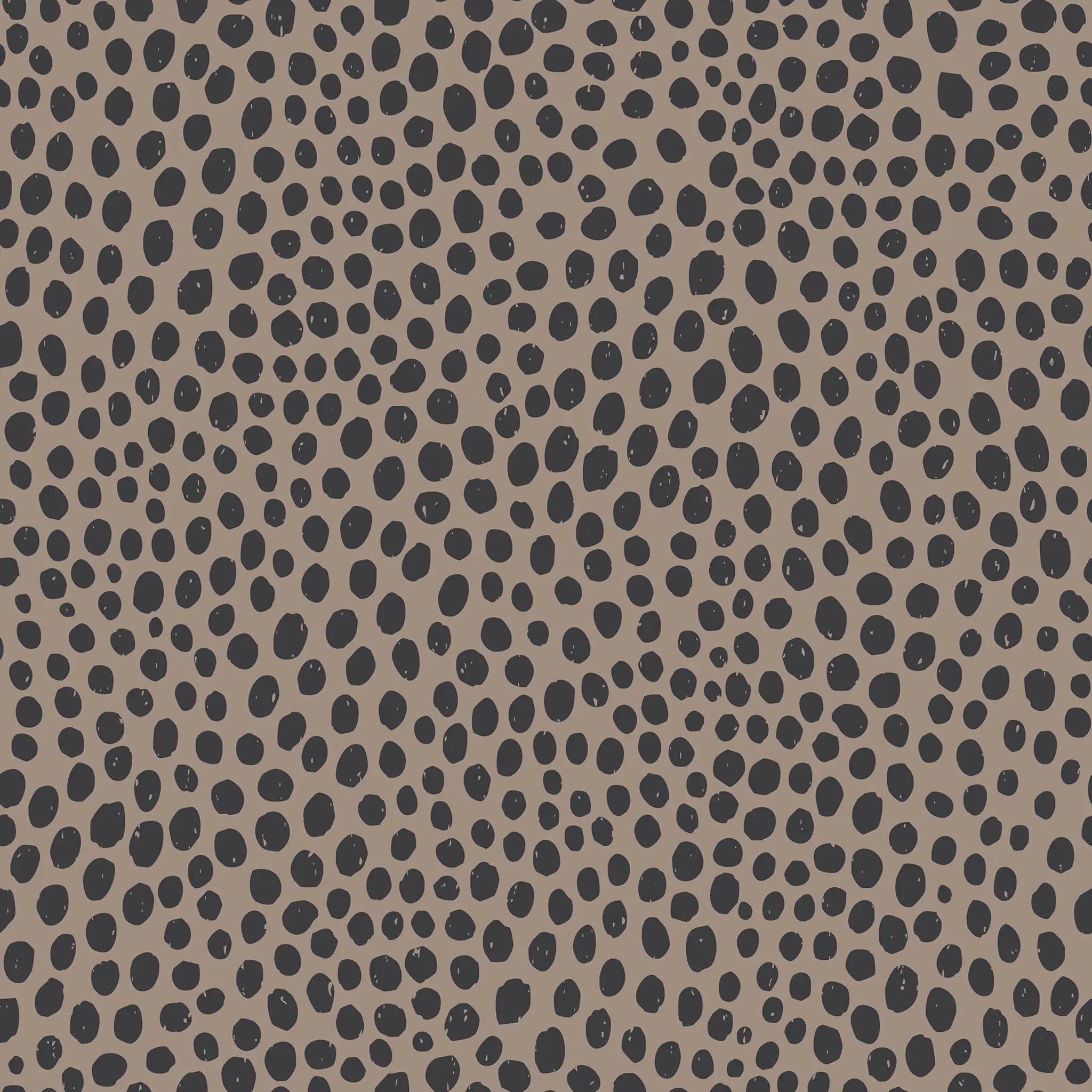Cheetah pattern with black dots on a brown background