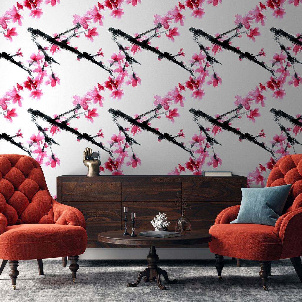 Cherry Sakura Wallpaper | DeccoPrint