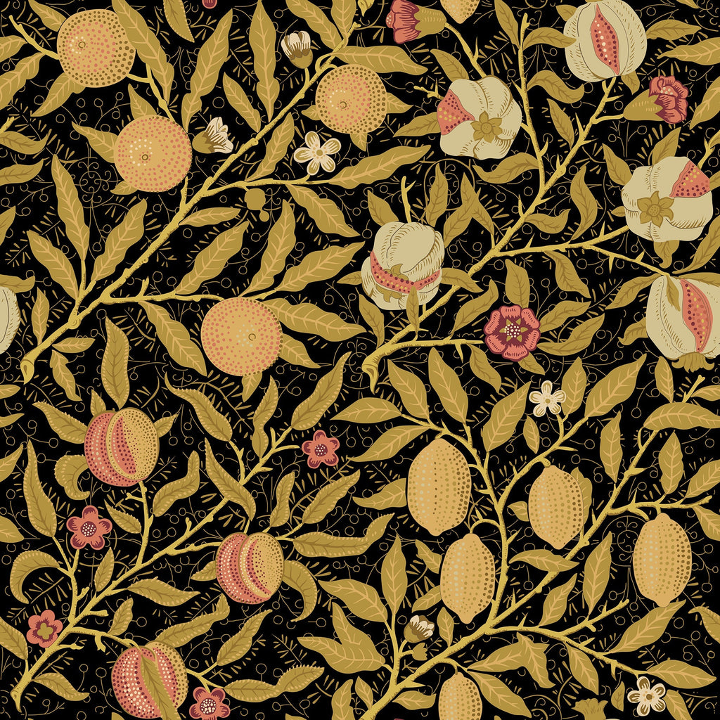 William Morris X Citrus Groove Peel and Stick Wallpaper, Removable Wallpaper, Traditional Wallpaper - Gold | DeccoPrint