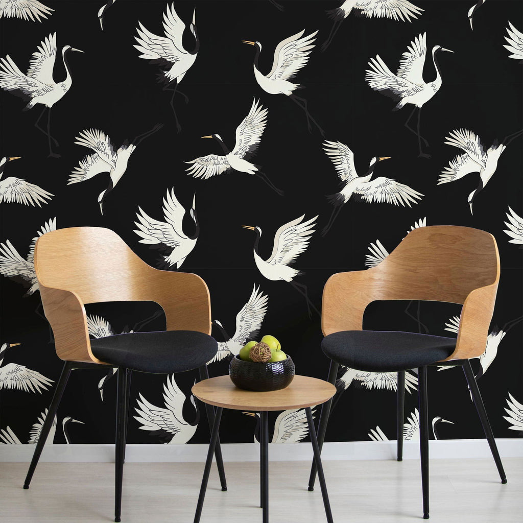 Classic Cranes Wallpaper | DeccoPrint