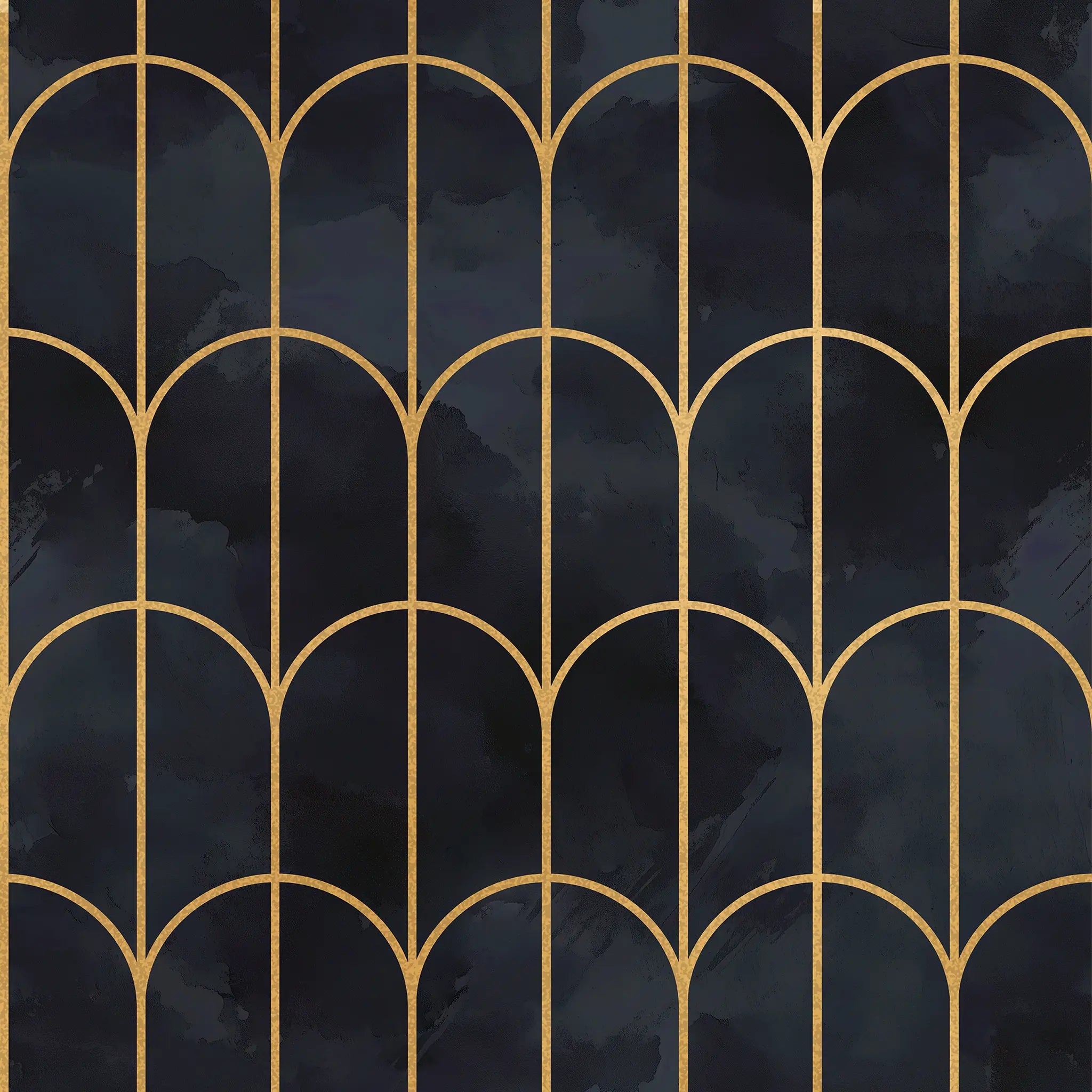 Gold geometric pattern on a dark textured background