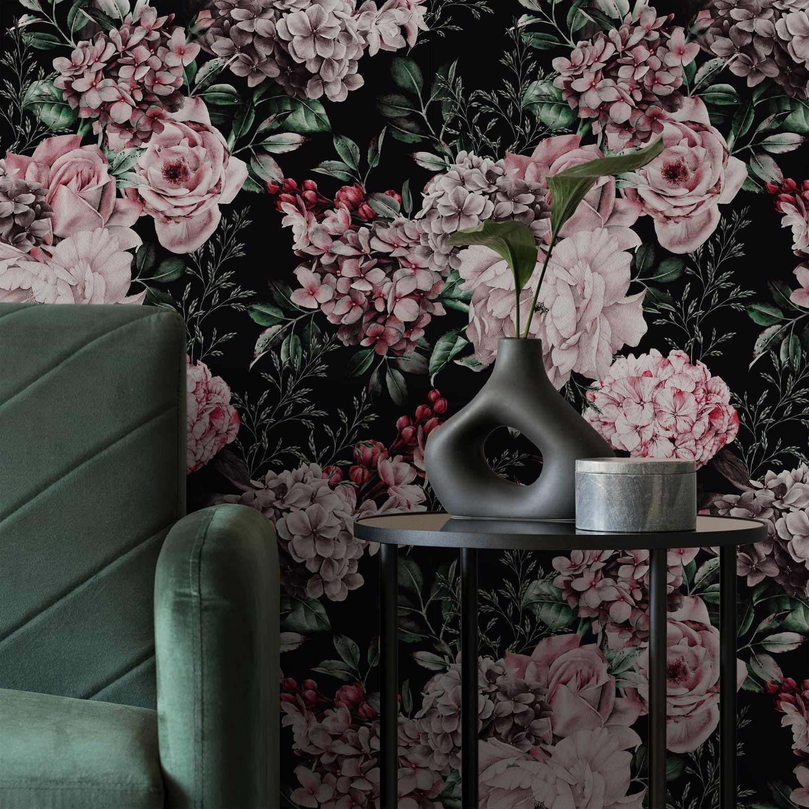 Classic Flowers Peel and Stick Wallpaper, Removable Wallpaper, Traditional Wallpaper | DeccoPrint