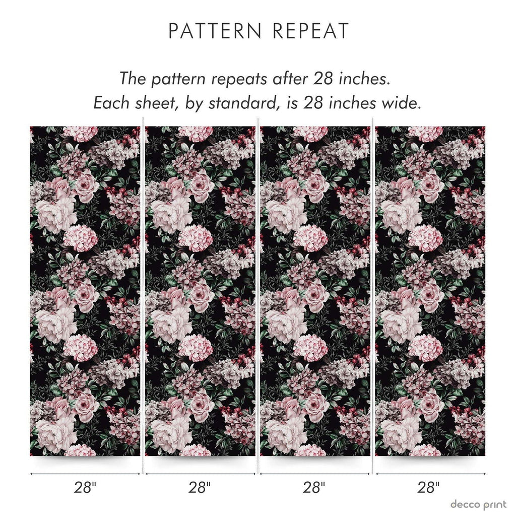 Classic Flowers Peel and Stick Wallpaper, Removable Wallpaper, Traditional Wallpaper | DeccoPrint