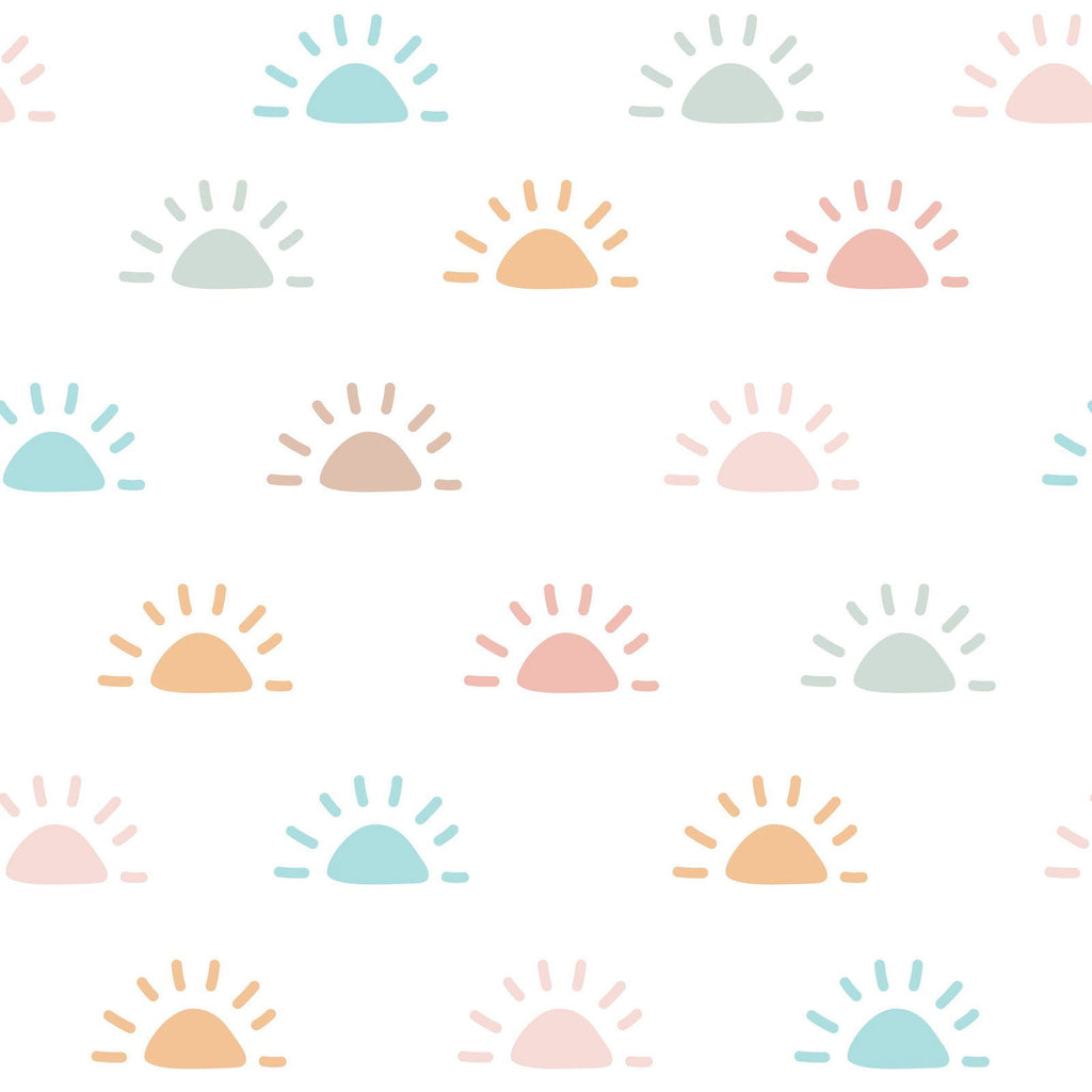 Colorful Suns Wallpaper | DeccoPrint