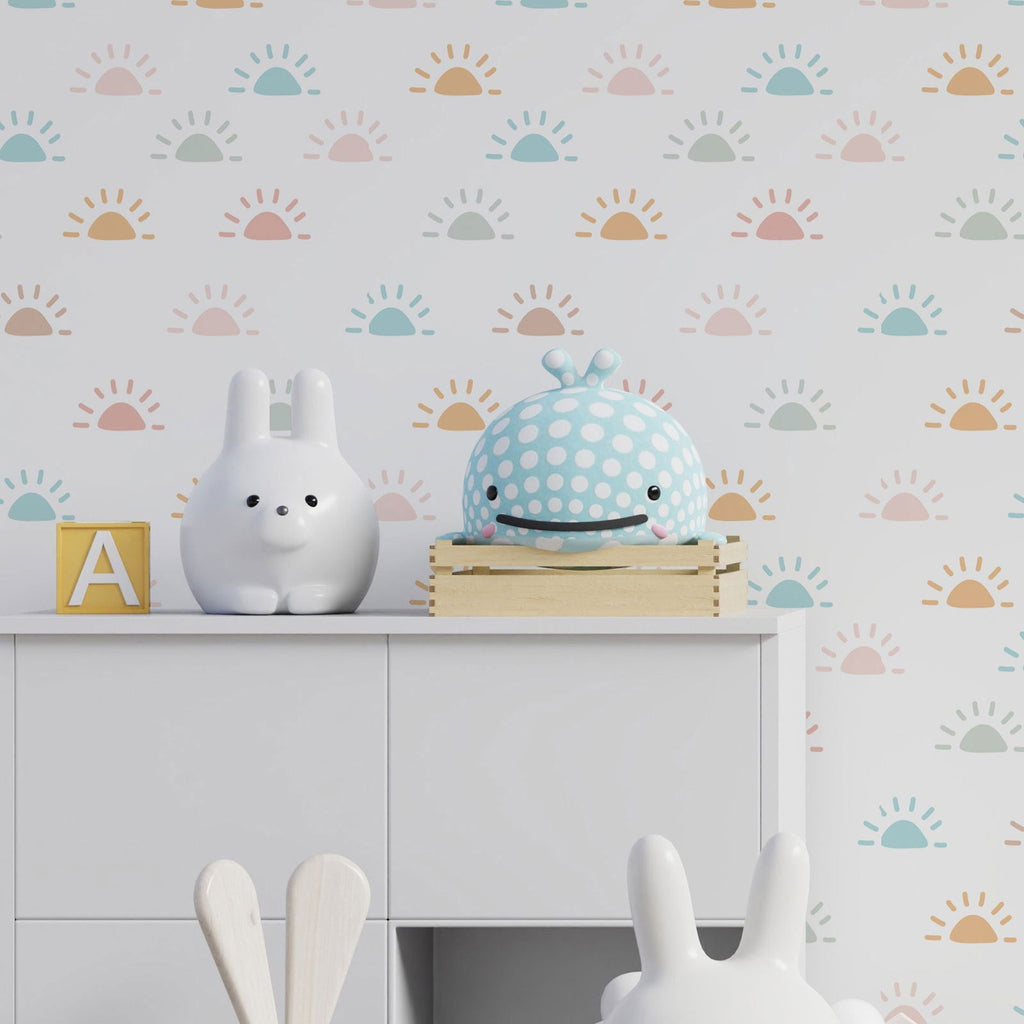 Colorful Suns Wallpaper | DeccoPrint
