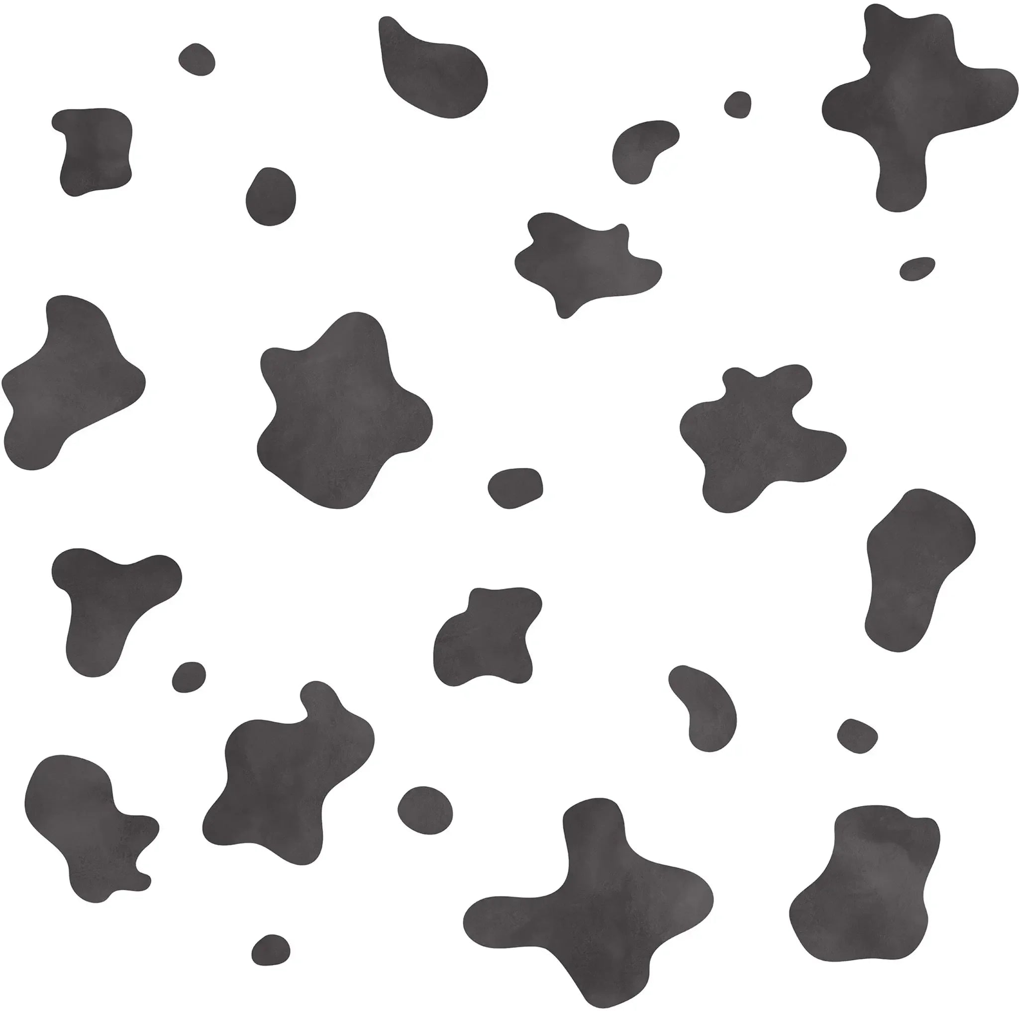 Pattern resembling cow skin in black spots on white background