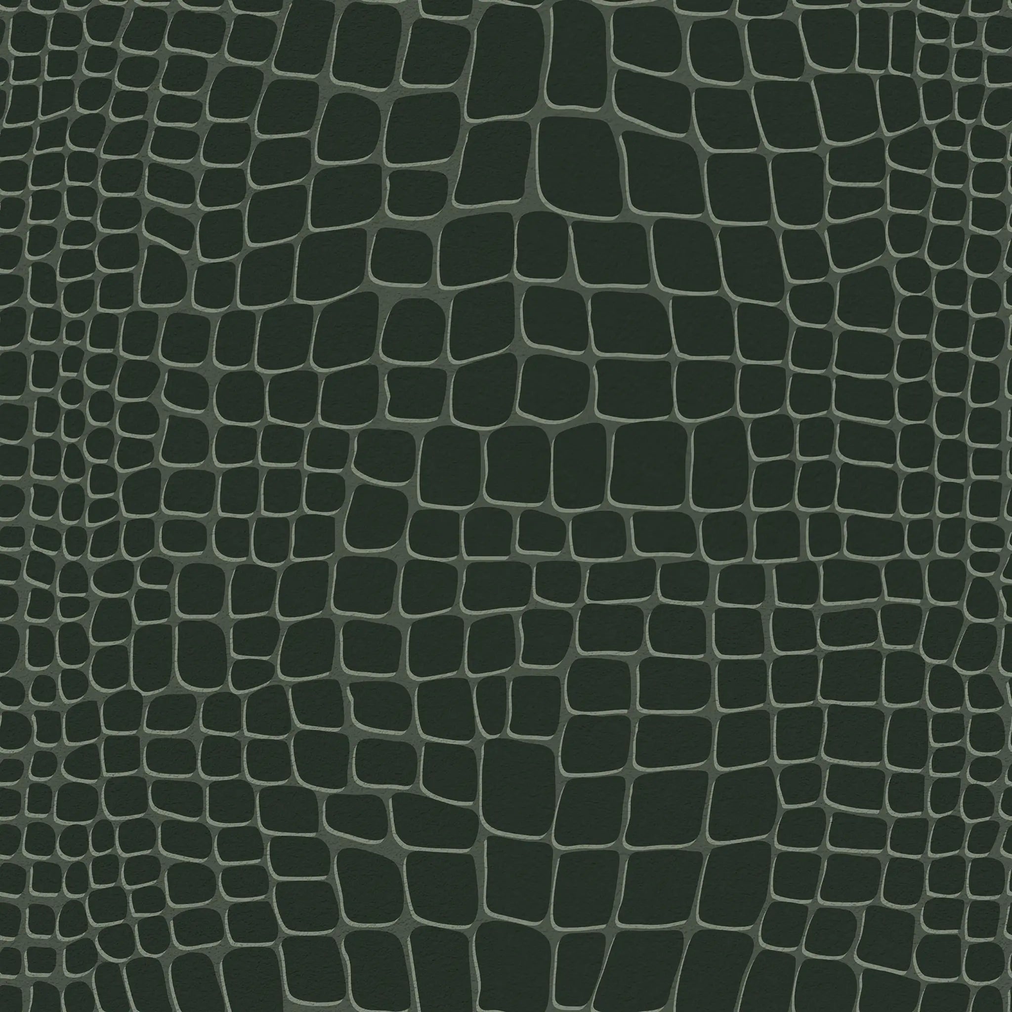 Dark green crocodile skin textured pattern
