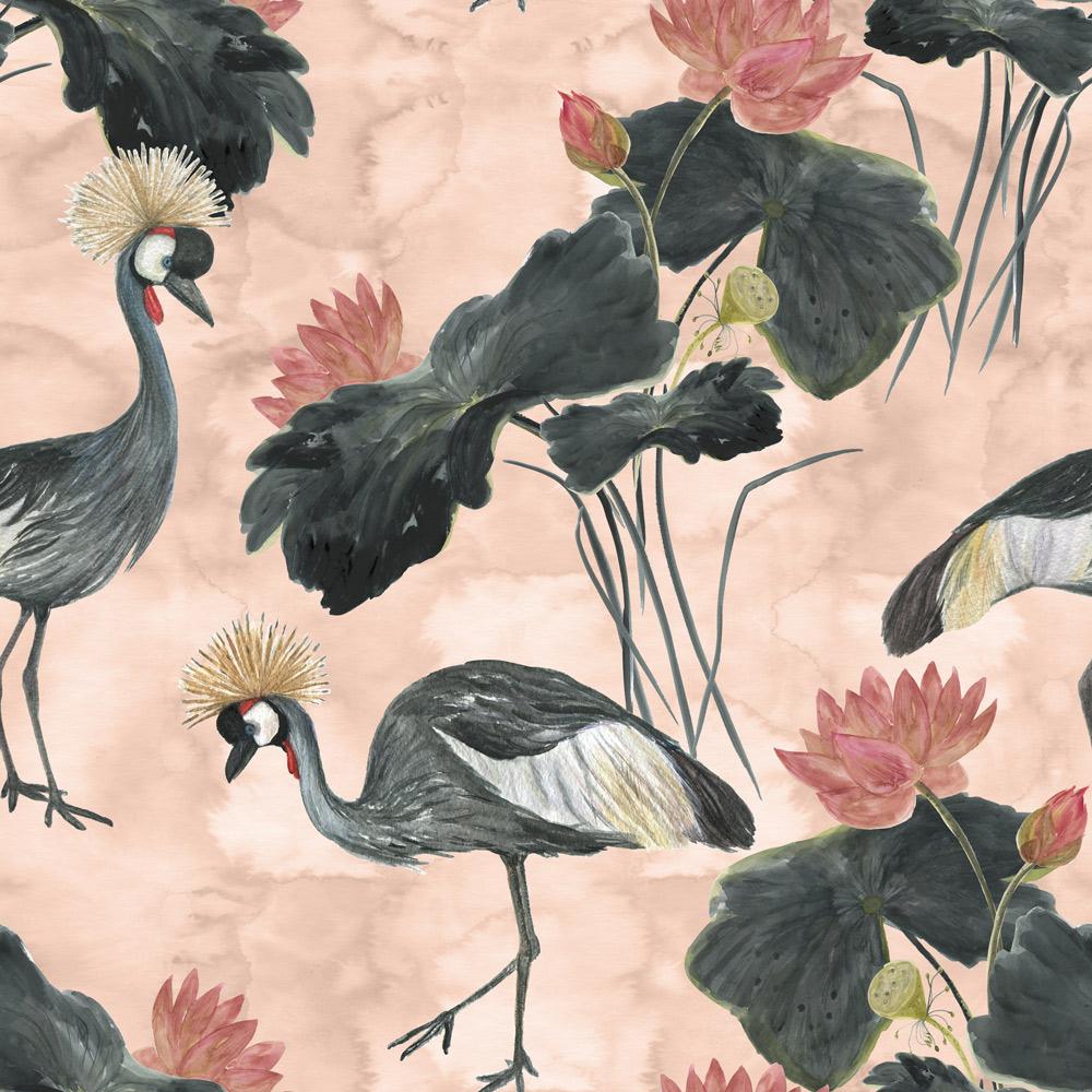 Crowned Cranes Wallpaper - DeccoPrint