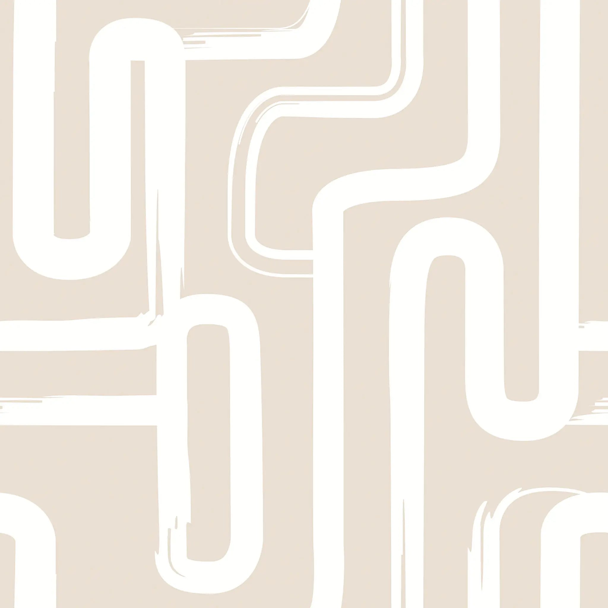 Beige background with white abstract line pattern