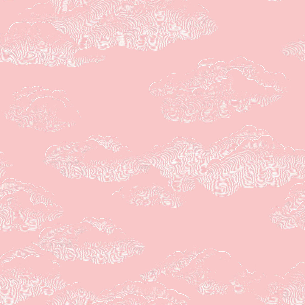 Cute Clouds Wallpaper - Pink | DeccoPrint