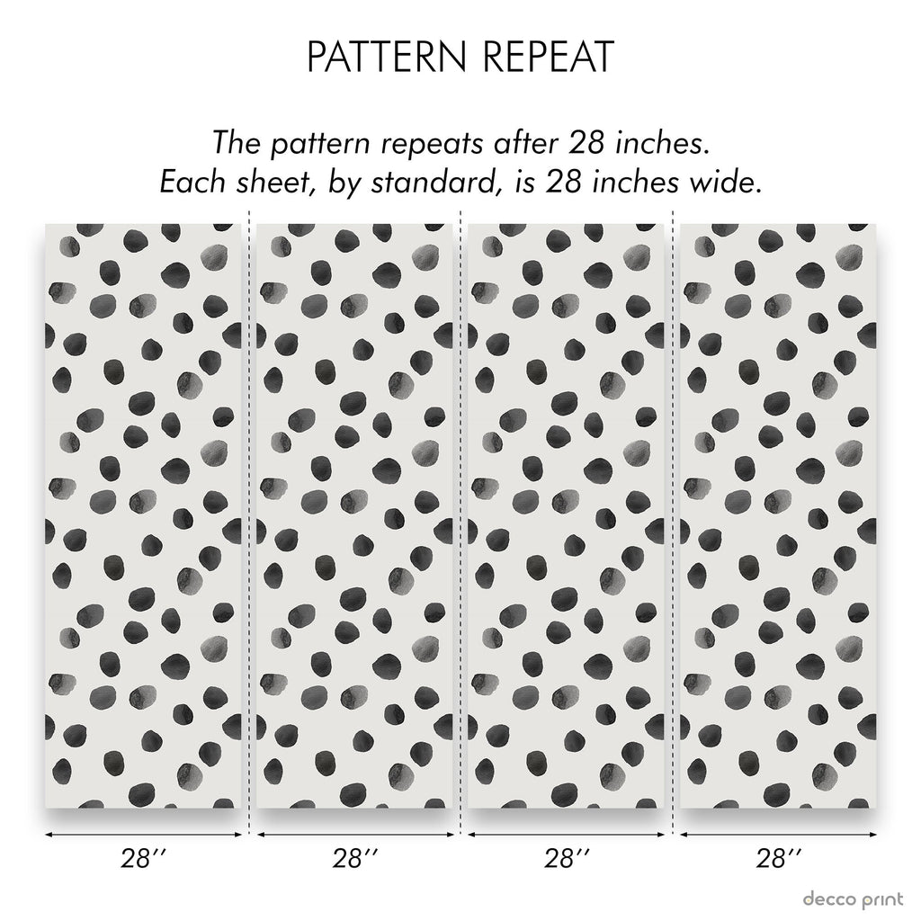 Watercolor Dots Peel and Stick Wallpaper, Removable Wallpaper, Traditional Wallpaper | DeccoPrint