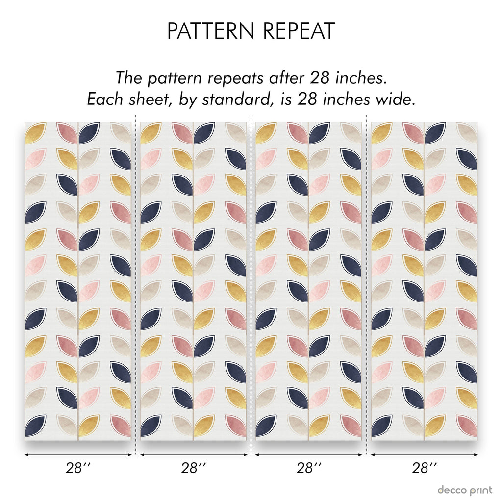 Cute Petals Peel and Stick Wallpaper, Removable Wallpaper, Traditional Wallpaper | DeccoPrint