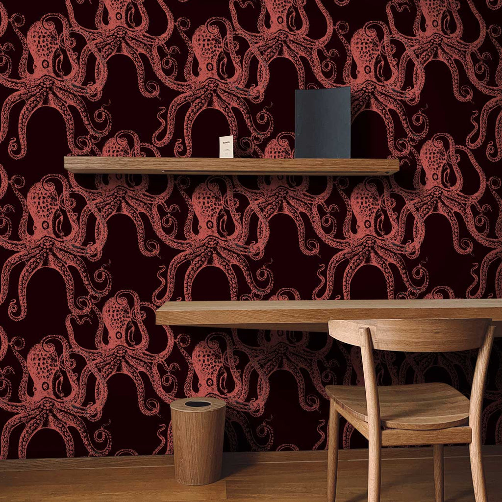 Dark Octopus Wallpaper - DeccoPrint