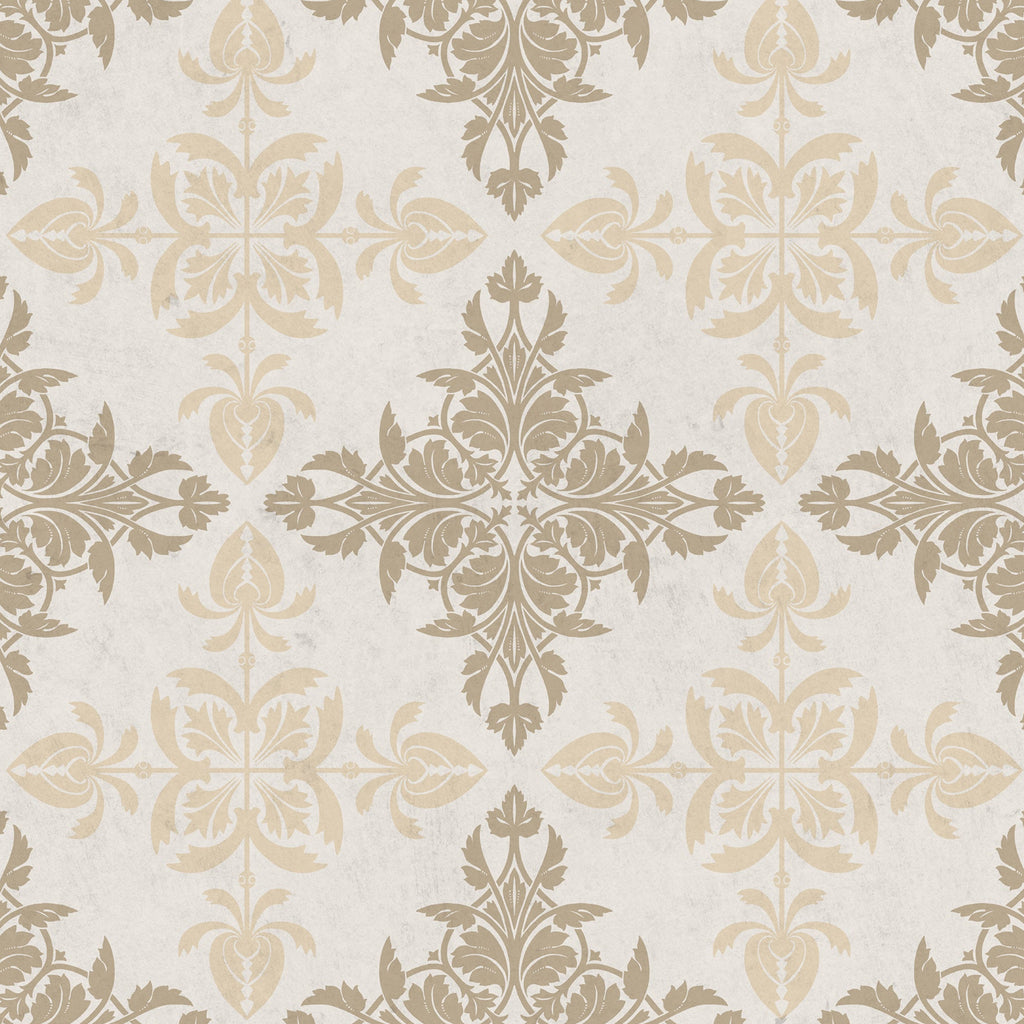 Decorative tile pattern with intricate designs on a light background
