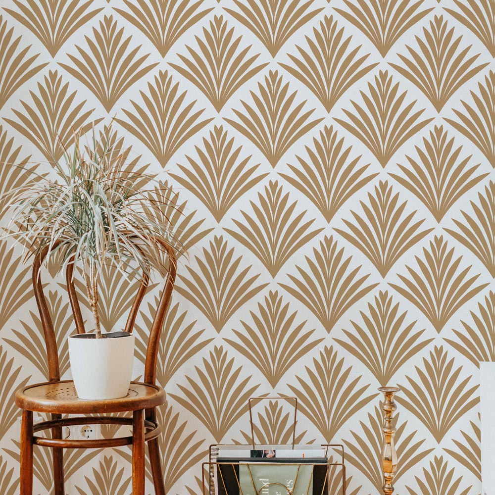 Botanical Deco Peel and Stick Wallpaper, Removable Wallpaper, Traditional Wallpaper | DeccoPrint