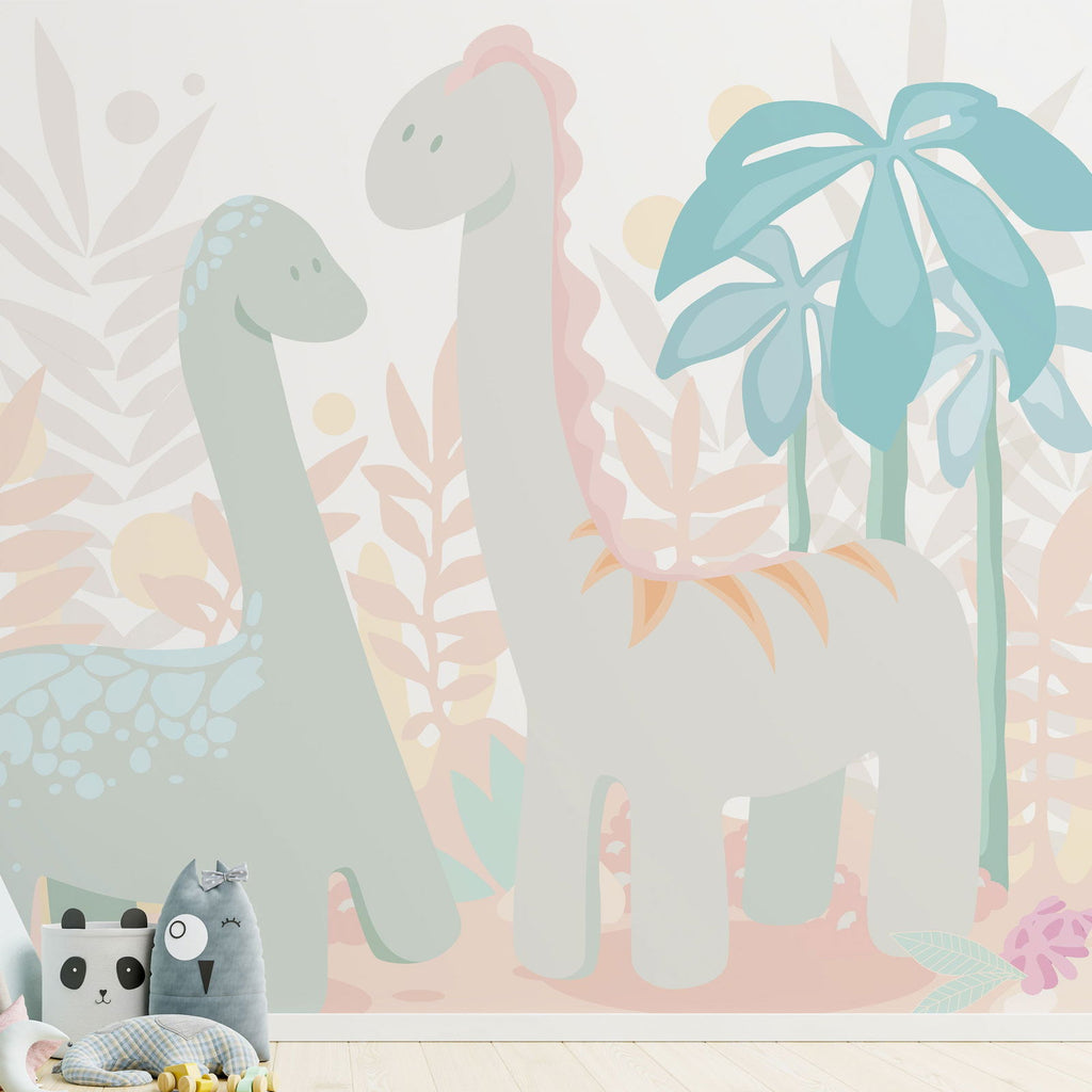 Dino Friends Wallpaper - DeccoPrint