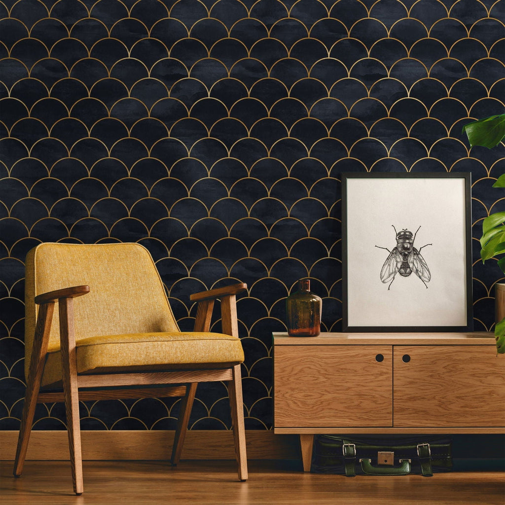 Chic Deco Peel and Stick Wallpaper, Removable Wallpaper, Traditional Wallpaper | DeccoPrint