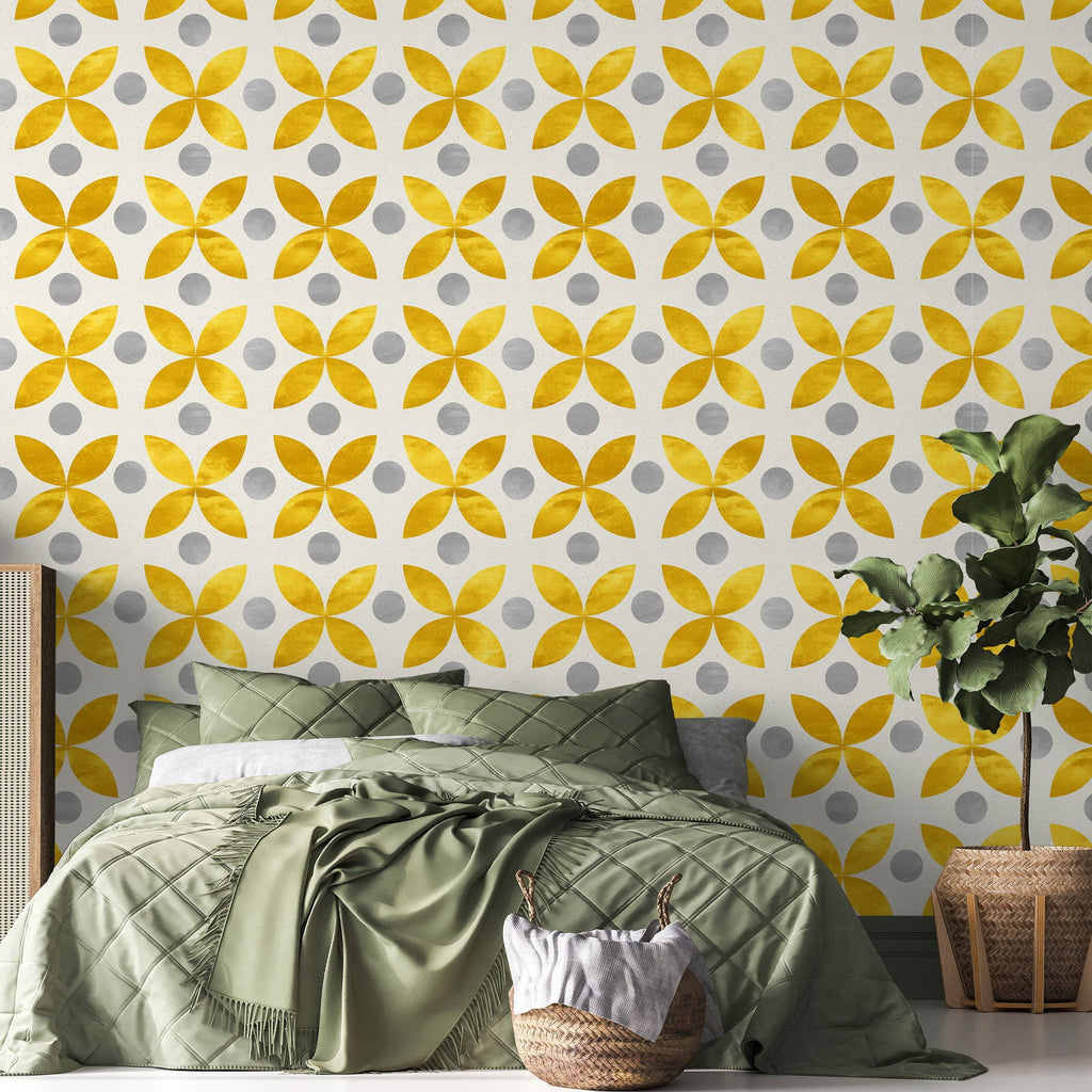 Dots and Shapes Wallpaper | DeccoPrint