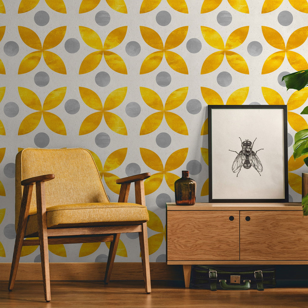 Dots and Shapes Wallpaper | DeccoPrint