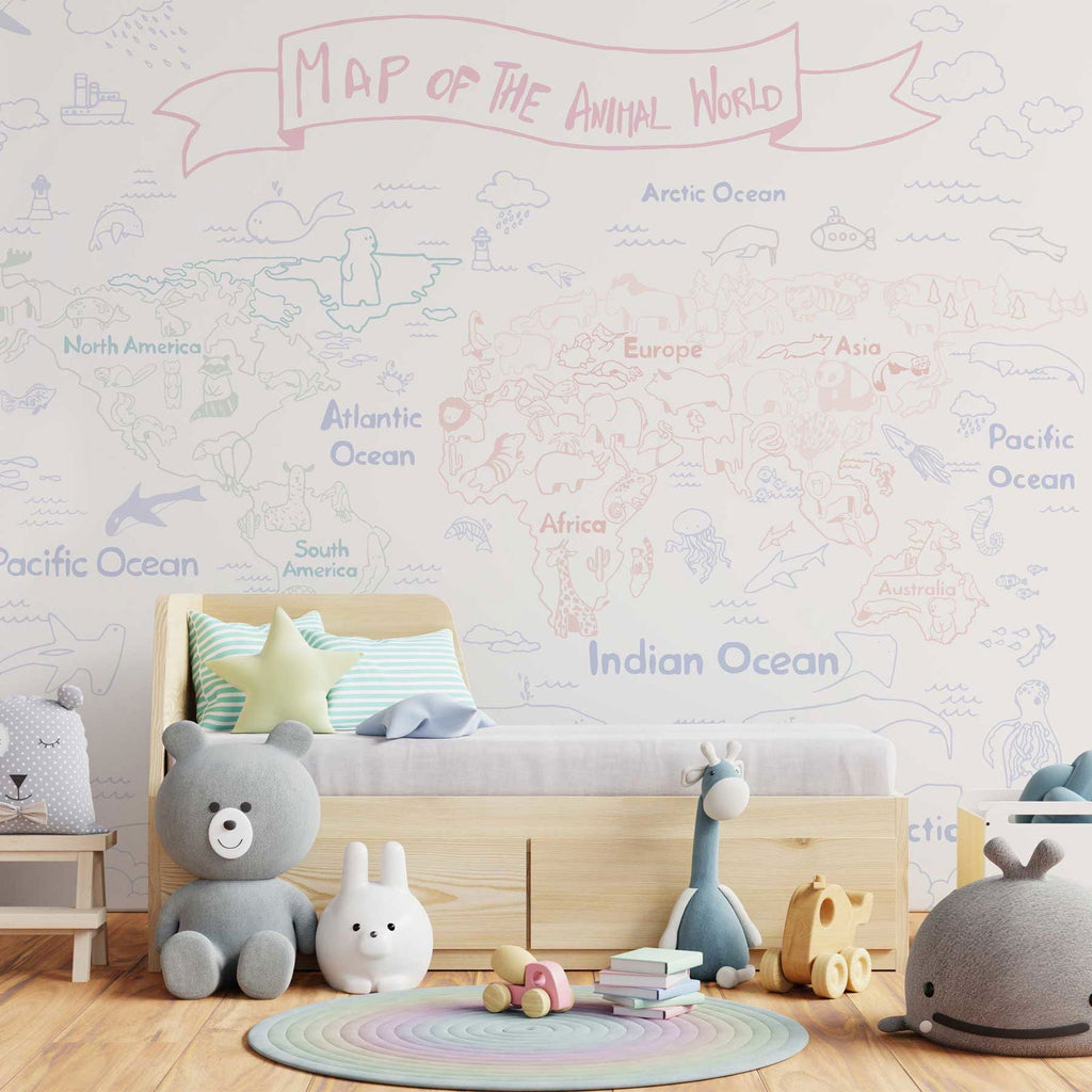 Dream Map Peel and Stick Wallpaper, Removable Wallpaper, Traditional Wallpaper | DeccoPrint