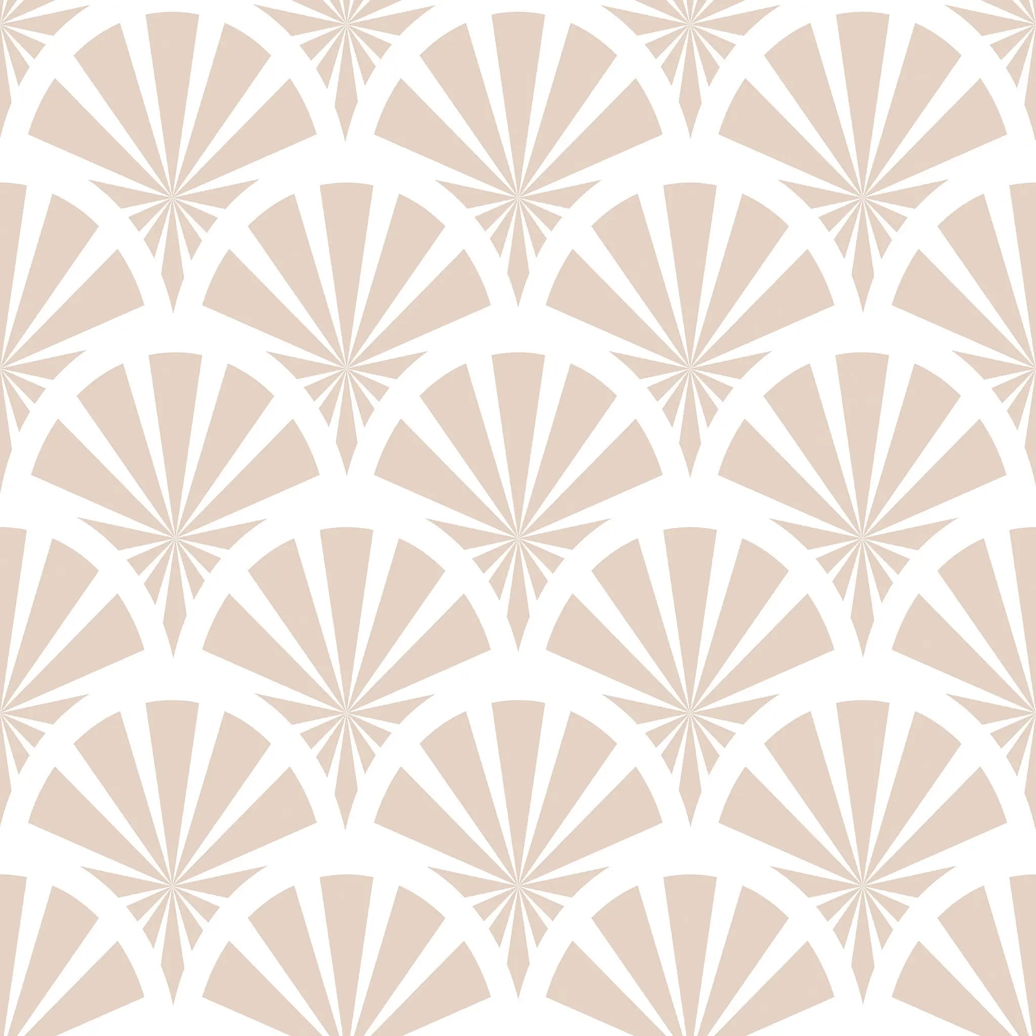 Pattern of beige geometric shapes on a white background