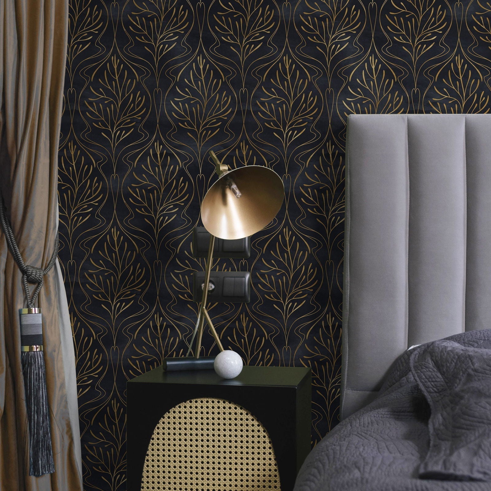 Elegant Foliage Peel and Stick Wallpaper, Removable Wallpaper, Traditional Wallpaper | DeccoPrint