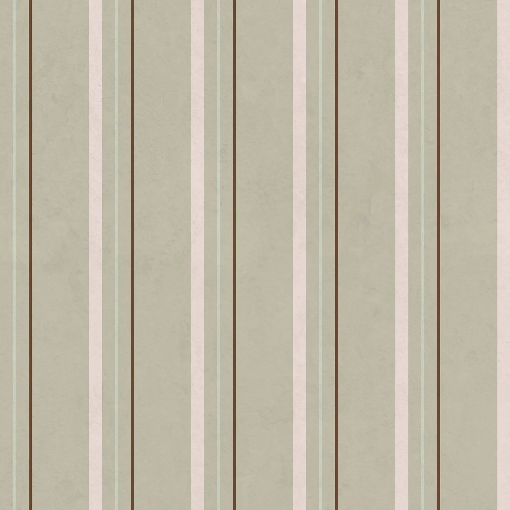 Green wallpaper pattern with thin pink and brown stripes