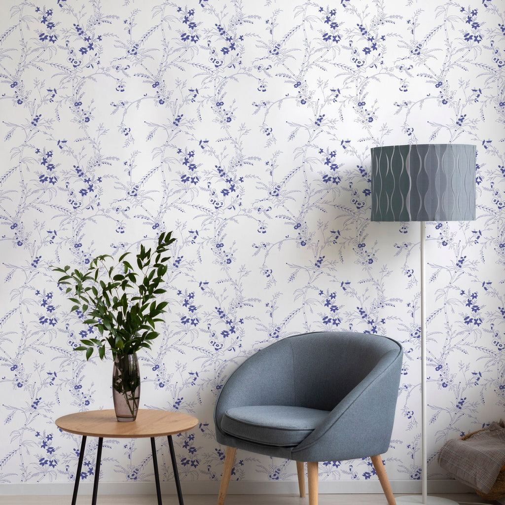 Ethereal Blooms Peel and Stick Wallpaper, Removable Wallpaper, Traditional Wallpaper | DeccoPrint