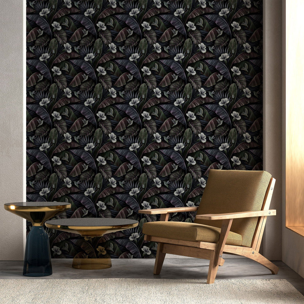 Exotic Foliage Peel and Stick Wallpaper, Removable Wallpaper, Traditional Wallpaper | DeccoPrint
