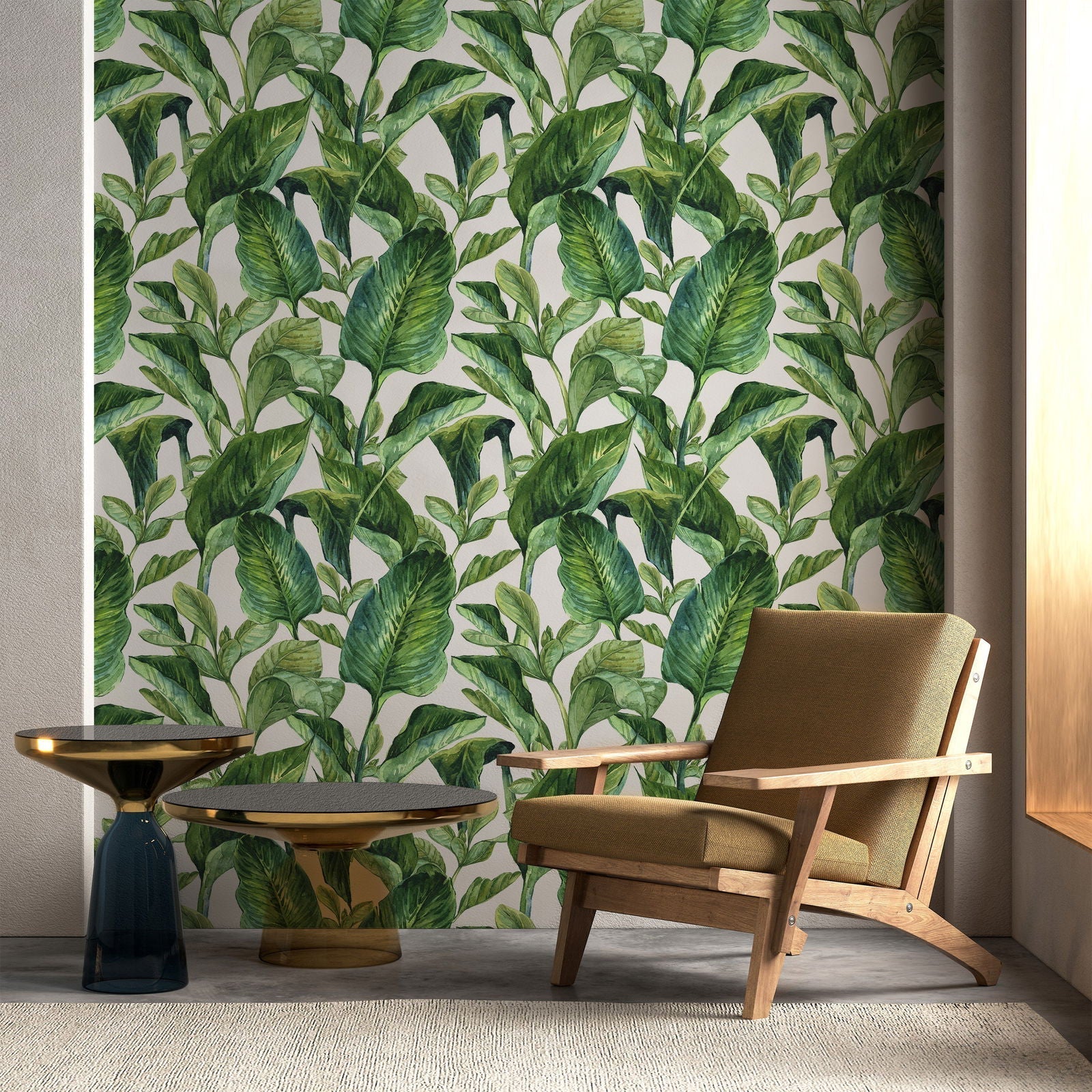 Exotic Greenery Peel and Stick Wallpaper, Removable Wallpaper, Traditional Wallpaper | DeccoPrint